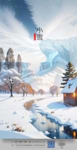 2023年小雪节气人物风景海报手机壁纸 (4)
